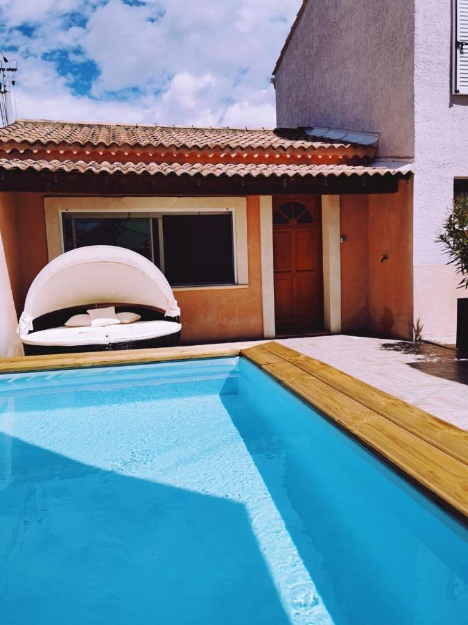 Studio Privatif Climatise , Terrasse Et Piscine แปร์นส์-เลส์-ฟงแตนส์ ภายนอก รูปภาพ