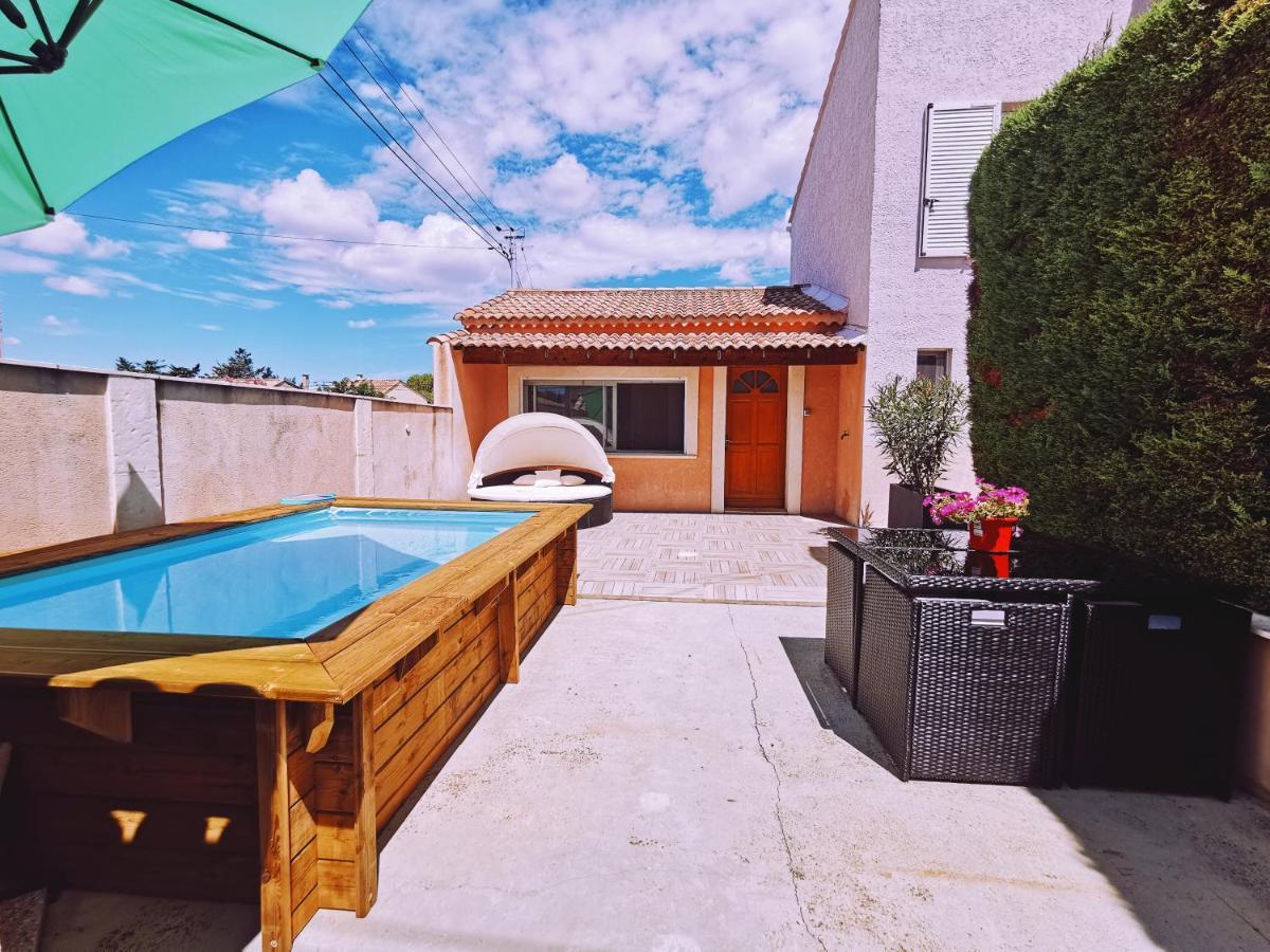 Studio Privatif Climatise , Terrasse Et Piscine แปร์นส์-เลส์-ฟงแตนส์ ภายนอก รูปภาพ